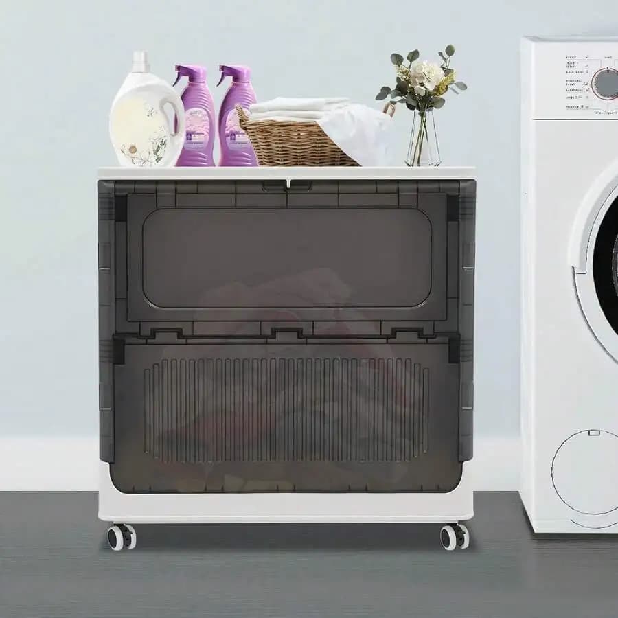 Laundry Basket With Wheels 122L/32Gal, Rolling Laundry Hamper With Removable Washing Bag,Laundry Sorter Cart For Laundry