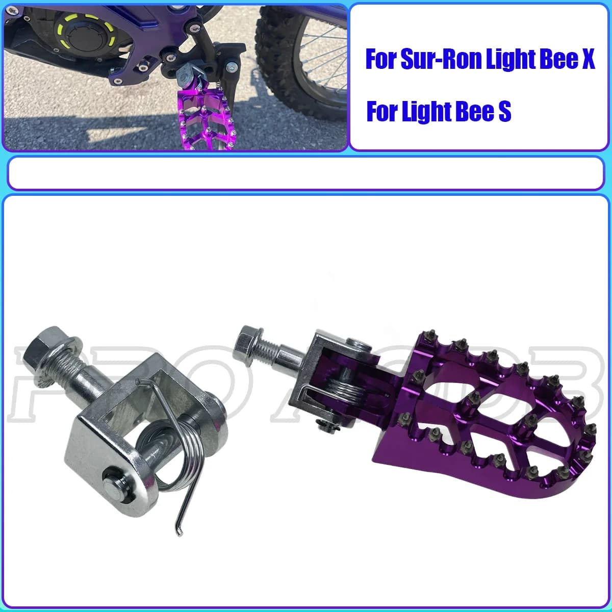 Per Sur-Ron Sur RON Light Bee Motocross CNC Pedane Pedane Poggia Pedali Staffa X/S Per Segway X160/X260 Elettrico Dirt Bike