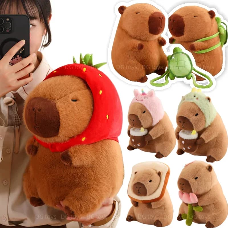 25-55CM Kapibala capibara peluche Internet celebrità capibara Jun bambola brutta bambola carina bambola porcellino d'india ragazzi ragazze Anime Kawaii