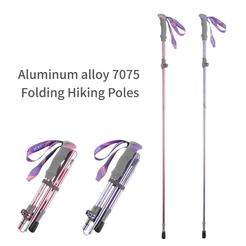 5-part Professional Trekking Sticks, in Aluminium Alloy 7075 Ultralights with External Block, for Trail Running, Camping and Hiking