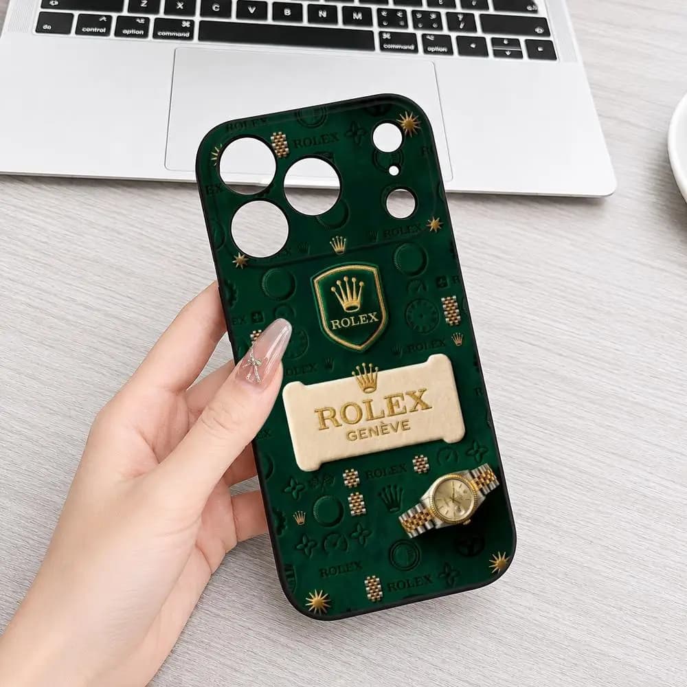 R-Rolex Phone Case For iPhone 17 Air 16 15 14 Plus 13 12 11 Pro Max 16e Shockproof HD Clear Back Cover