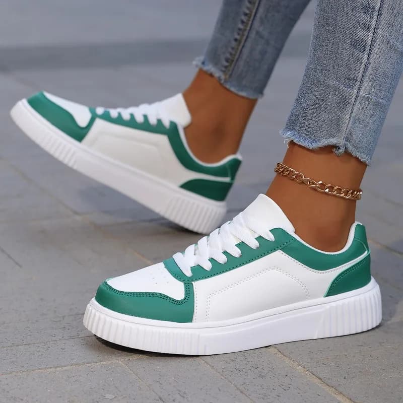 MAEDEF Women's Sneakers Sports Shoes for Students Lightweight Thick Sole Skateboard Shoes Non-slip White Shoes Unisex Sneaker for Men