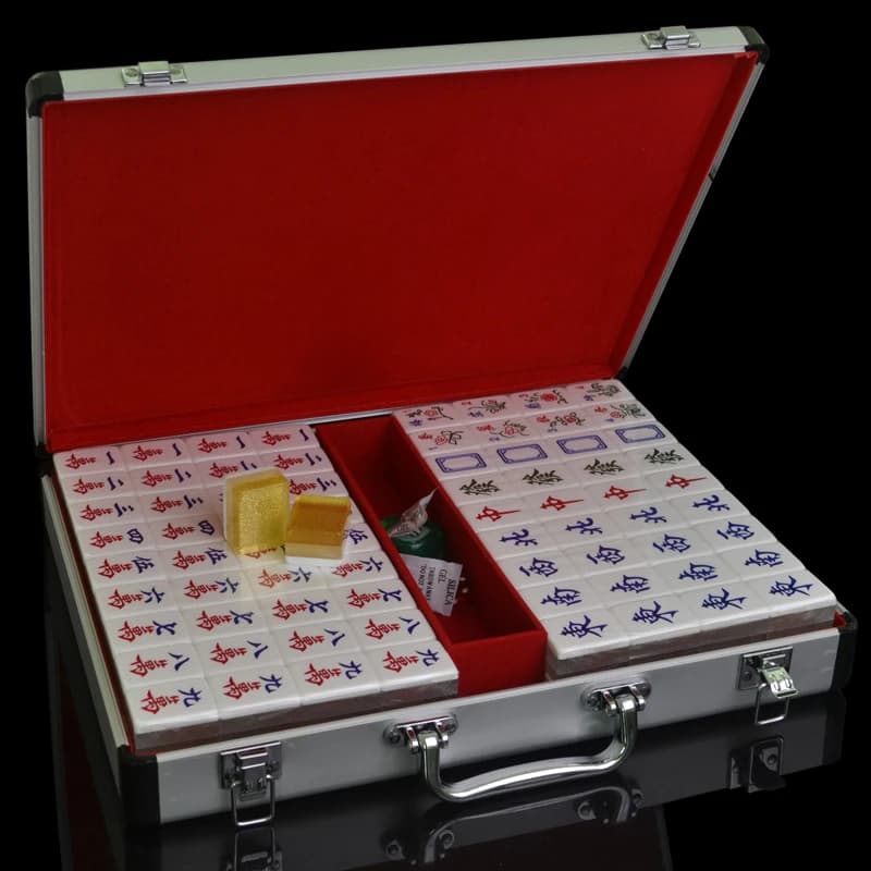 Custodia per Mahjong fatta a mano malese con migliori piastrelle cinesi in acrilico Super King Mahjong