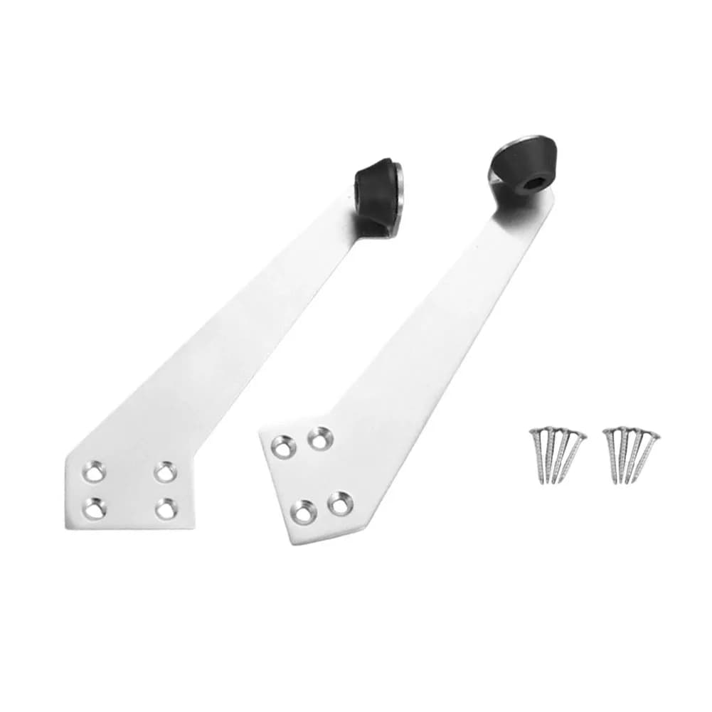 2Pcs Stainless Steel 90 Degree Door Stopper Heavy Duty Rubber Wall Protector For Home Office Security Hardware