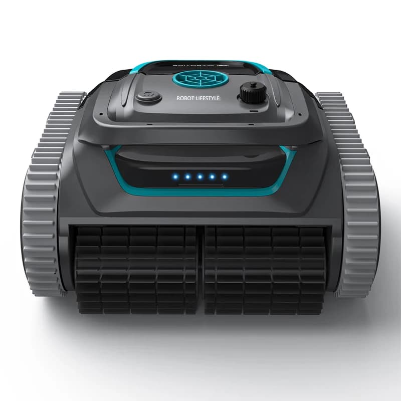 Robot Pulitore per Piscine Cordless Controllo APP Batteria al Litio Ricaricabile 6400mAh Pianificazione dei Routi per Piastrelle, PVC, Mosaico, Cemento