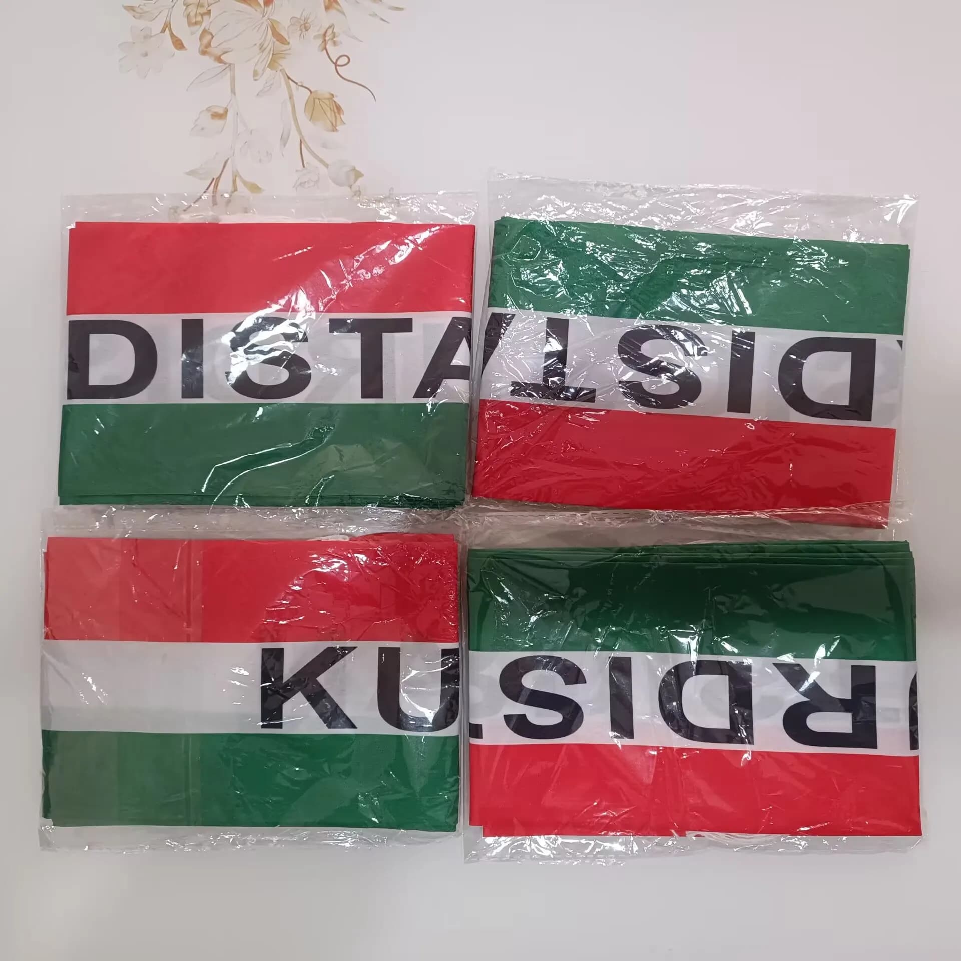 Sciarpa Personalizzata Aerlxemrbrae in Stile Curdo 15*150cm, Bandiera del Kurdistan in Poliestere per Decorazioni Festive