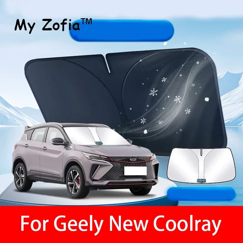 Per Geely Nuovo Coolray 2024 2025 2026 Copertura Parasole Parabrezza Anteriore Protezione UV Riflettente Visiera Parasole Argento Accessori