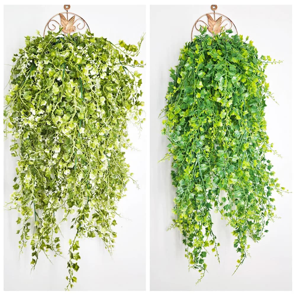 85cm Artificial Grapevine Hanging Plant for Wall Decoration Green Fake Vine Dense Leaves Easy to Install for Home Office Decor