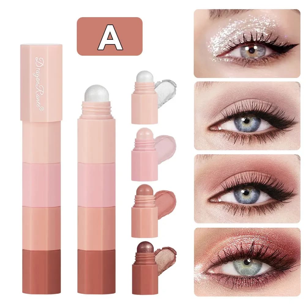 4 colori/set Matita ombretto pigro Evidenziatore impermeabile senza sbavature Matita baco da seta Occhi perlescenti Trucco Donna Cosmetici 2025