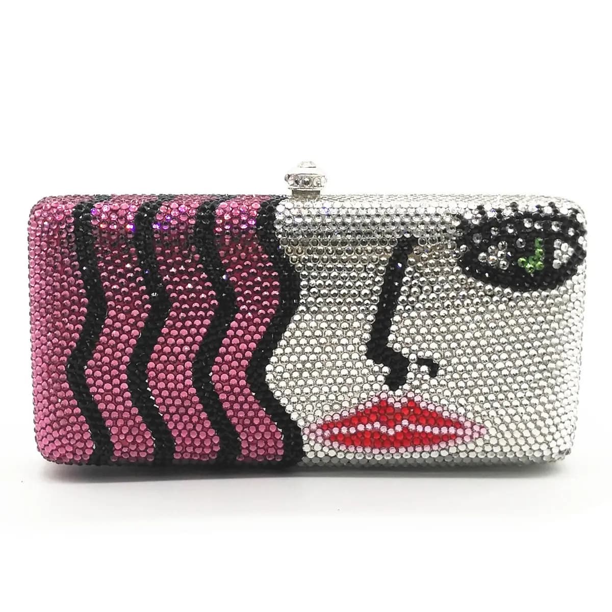 Borsa da pranzo con strass Pochette in cristallo di diamante Pochette regalo di marca Pochette per ragazza moderna Borsa da donna Vestido De Noche Fiesta Lujo