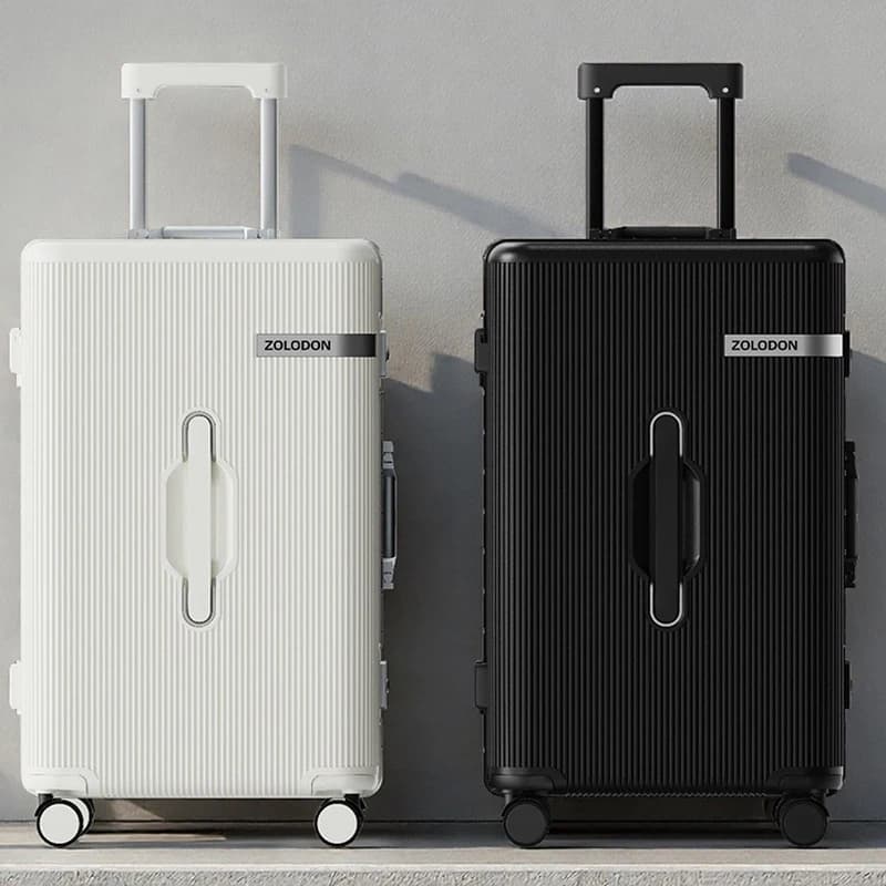 Luxury Aluminum Frame Suitcase Large Capacity Sturdy Durable Travel Luggage Combination Lock Cross-border Fashion Trolley Case