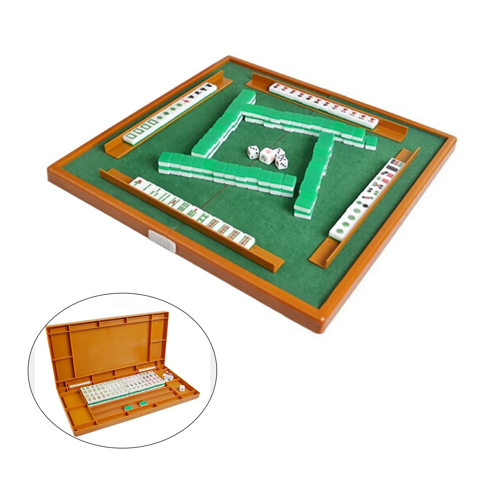 Mini Mahjong Set con tavolo da Mahjong pieghevole Set da gioco portatile Mah Jong per viaggi in famiglia tempo libero intrattenimento Indoor