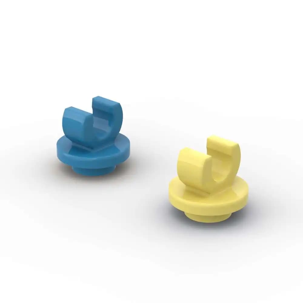 MOC 10PCS Parte di Mattoni 5264 Piastra Rotonda 1x1 Con Clip Sul Fondo Building Blocks Set Casa Particelle Puzzle Giocattolo Educativo Regalo Del Capretto
