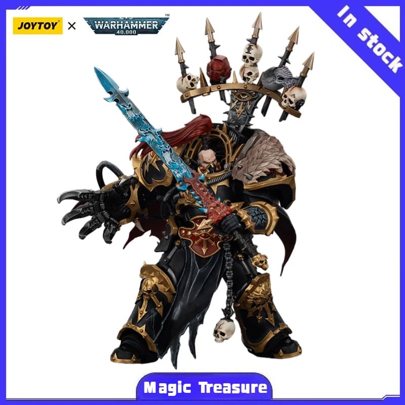 【MT】JOYTOY Warhammer 40K Black Legion Abaddon The Despoiler con Drach'nyen e The Talon of Horus Action Figure in scala 1/18