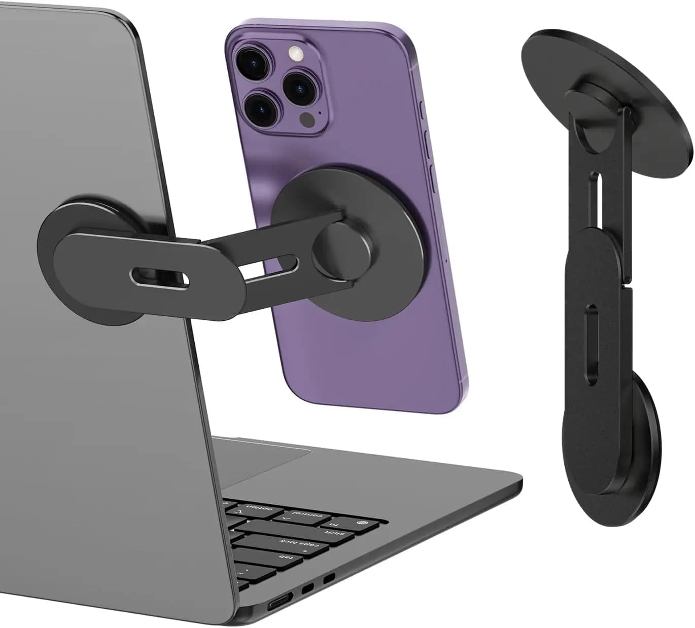 Supporto magnetico per telefono per laptop e monitor – Supporto sottile con rotazione a 180° ° Braccio Magnetico Girevole e Regolabile per Continuity e Sidecar