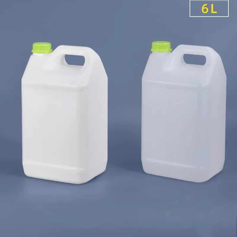 Contenitore in plastica da 6 litri in HDPE, bottiglia sigillante, per uso alimentare, liquido quadrato, per shampoo gel, multiuso, vendita calda, 1 pezzo