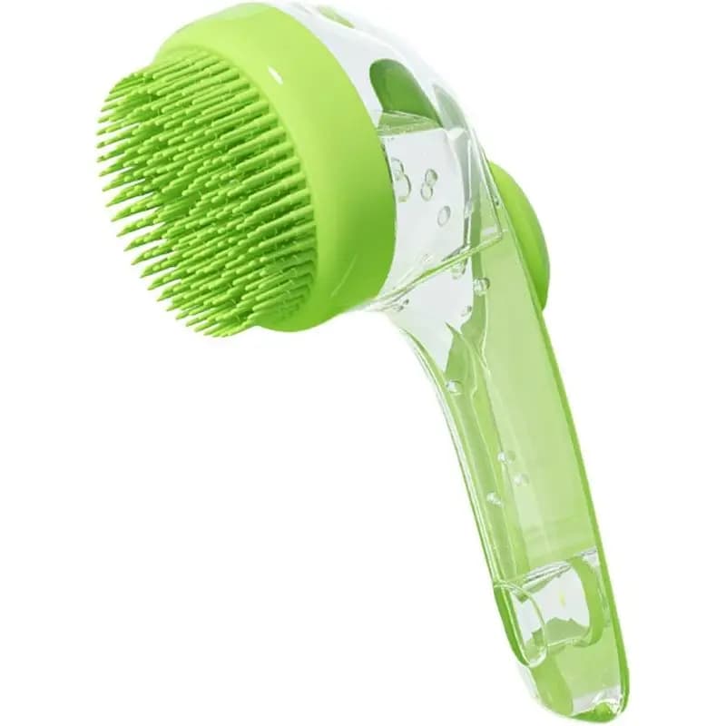 Dog Shampoo Brush with Soap Dispenser | Shampoo Massage Bath Brush Long Handle for Shower Daily Cleaning HJ