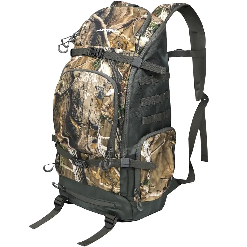Zaino da Caccia Impermeabile Mimetico con Tasche Portaoggetti, Borsa Resistente per Fucile, Fucile a Pompa, Arco e Pistola (Grande)