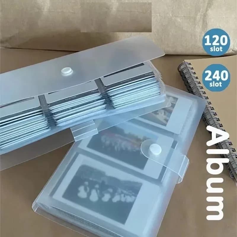 120/240 Card Holder Slot Photo Album Business Card Book Star Chasing Business Three Inch Transparent Card Bag