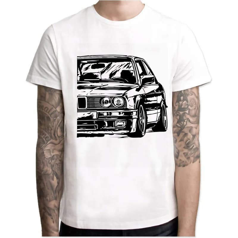 Harajuku Cool Automotive Car Turbo E30 E36 E46 maglietta da uomo Anime T-shirt maglietta homme TShirt Maschile Streetwear Camisetas