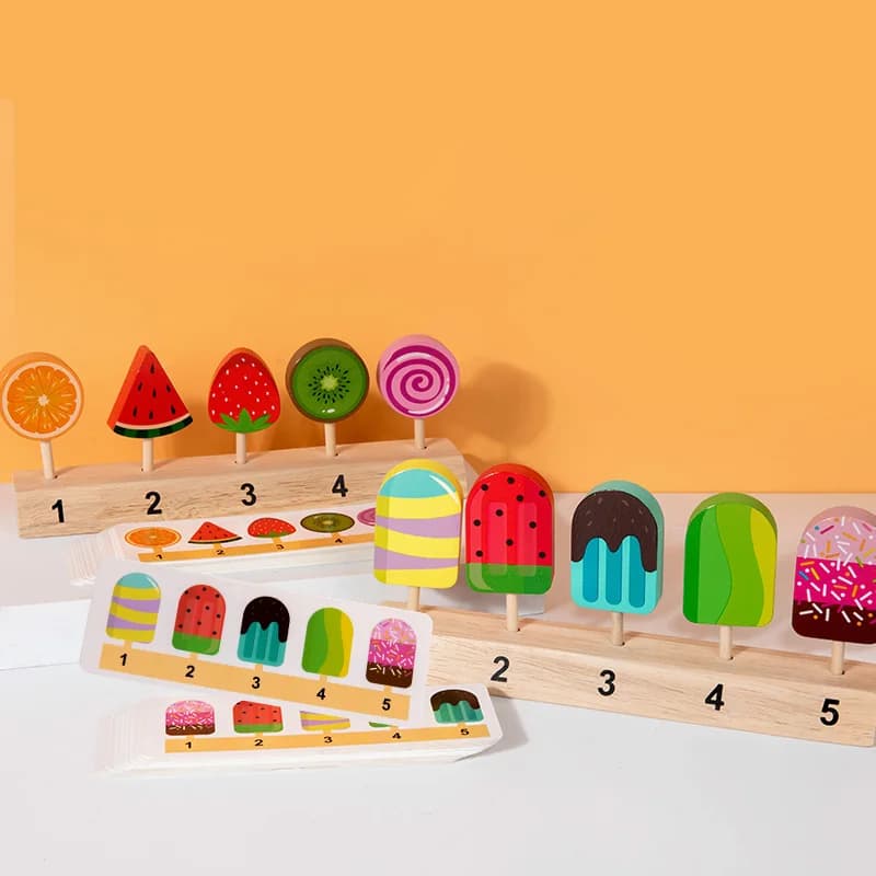 Giocattoli coordinati per ghiaccioli per bambini per ragazze, gelato di simulazione, gioco di finzione, decorazione di giocattoli educativi per l'illuminazione del bambino