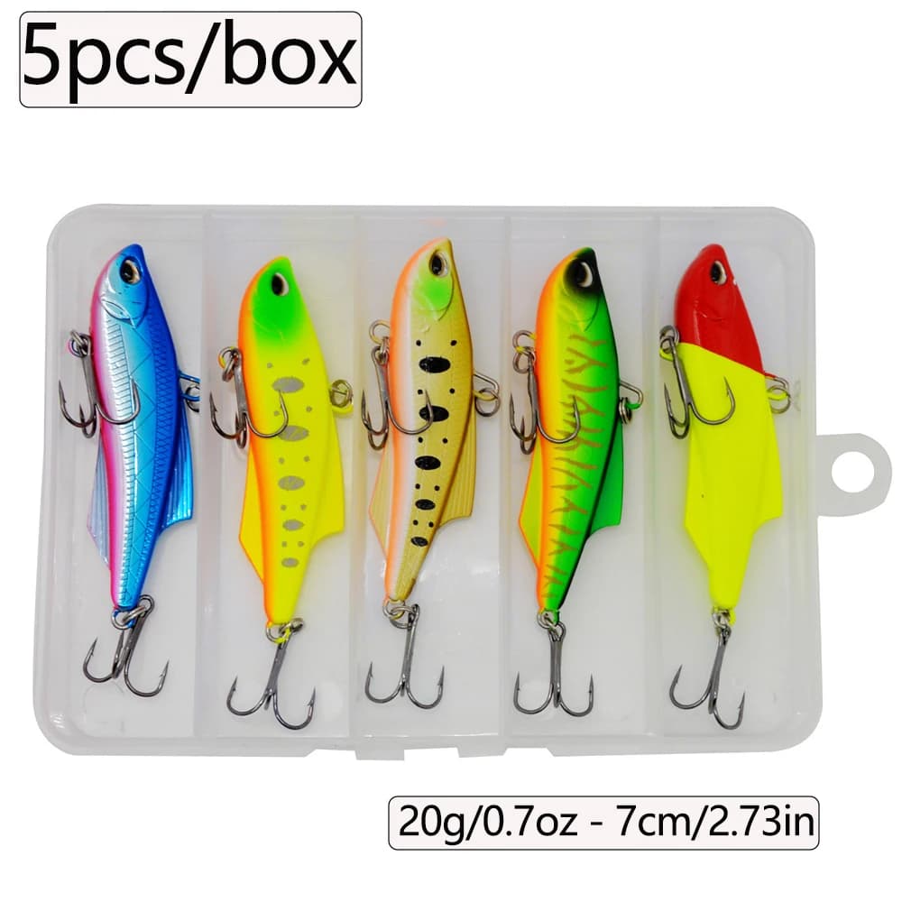 20g/7cmVIB Floating Vibration Artificial Fishing VIB Winter Ice Fishing Luccio Esca Face Isca Rattlin Esca Japan