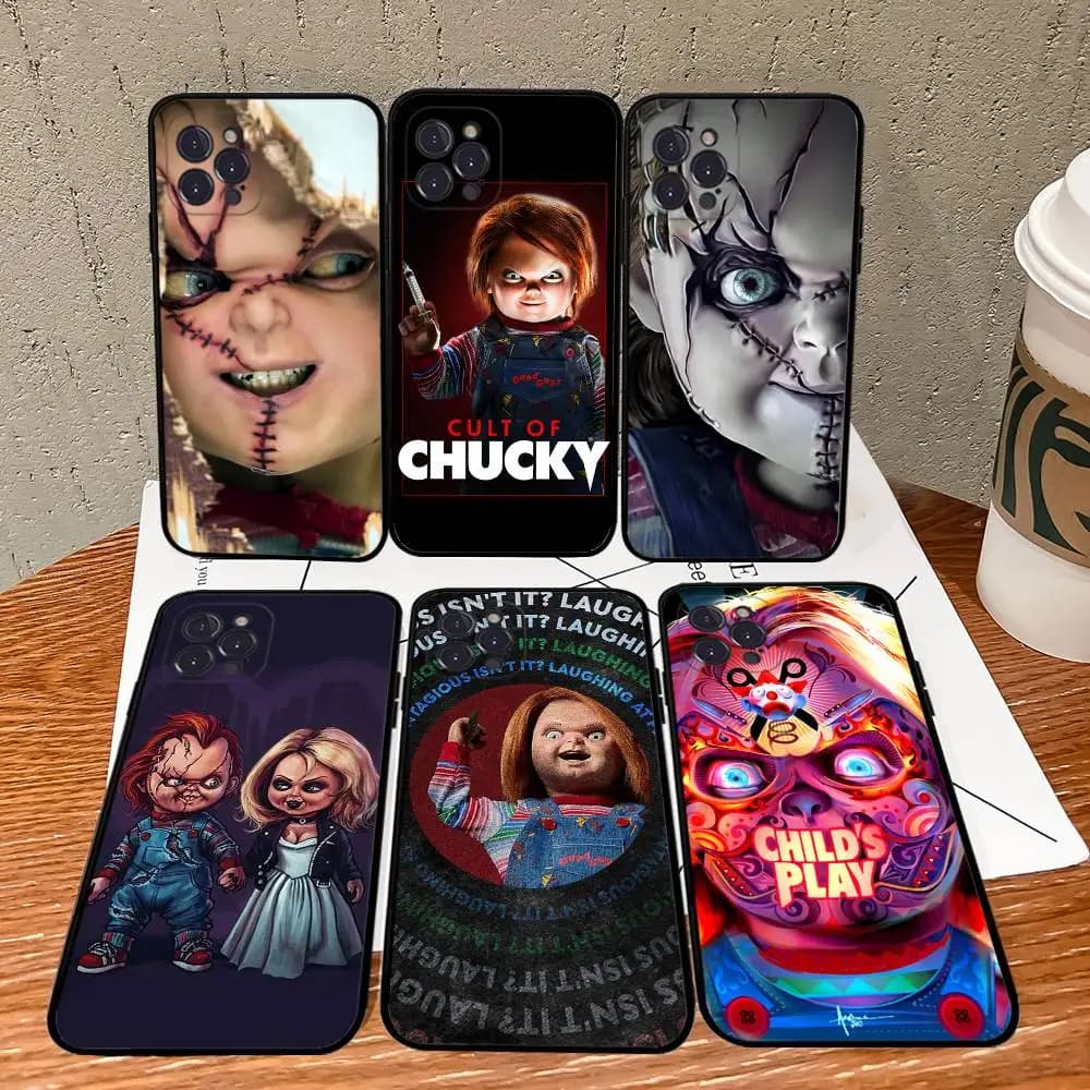 Chucky Doll Horror Movie Phone Case For iPhone 17 16 15 14 13 12 Mini 11 Pro Max Soft Silicone Cover