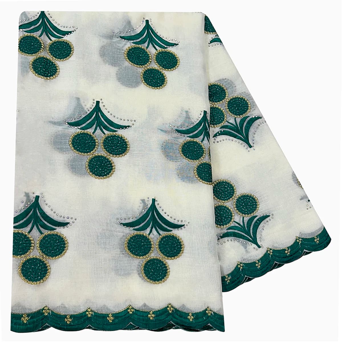 High Quality 100% Cotton Fabric Rayon Cotton Thread Eembroidered Scarf African Women Hijab Muslim Scarf Dubai Excellent Style