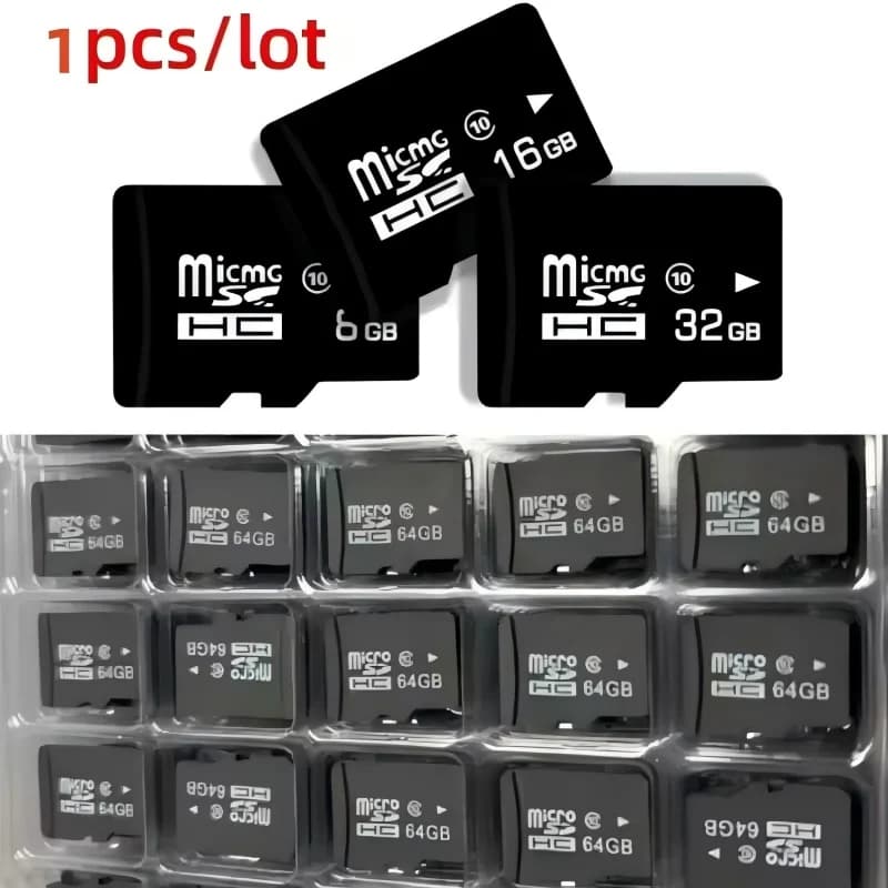 Scheda di Memoria TF ad Alta Velocità 8-64GB U3 C10 Classe 10, Perfetta per Smartphone, Tablet, Fotocamere, Laptop e Dispositivi Desktop