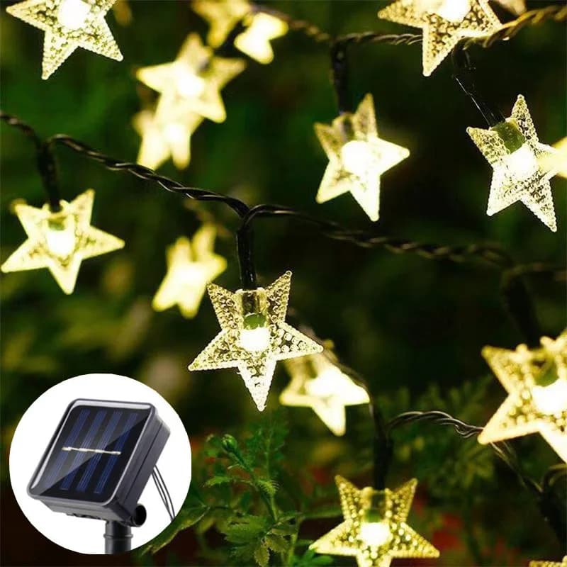Luci Solari a Stella per Esterni con 8 Modalità di Illuminazione, Decorative per Feste, Matrimoni, Festival e Allestimenti Paesaggistici da Giardino
