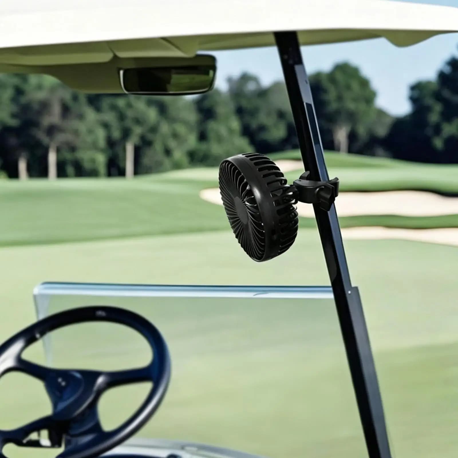 Portable Golf Carts Fan Compact USB Powered Mini Air Circulator Accessories for Electric Golf Cart Push Cart Trolley