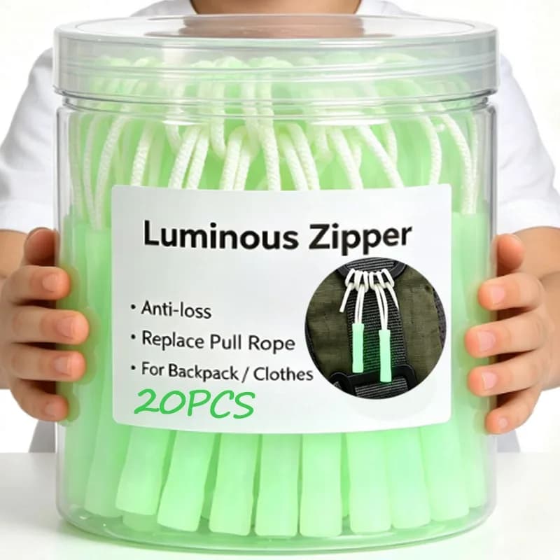 1/20x Luminous Zipper Travel Bag Zipper Anti-loss Anchor Rope Outdoor Tent Backpack Pull Ring To Replace The Rope Buckle Pendant