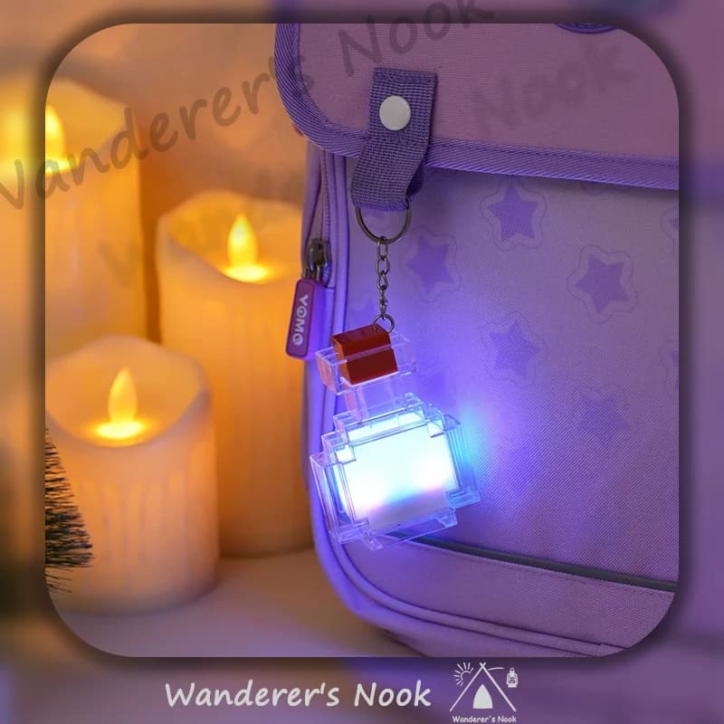 MC Potion Glow Portachiavi con luce notturna Mini ciondolo per zaino con bottiglia cambia 8 colori Regalo di compleanno per ragazzi