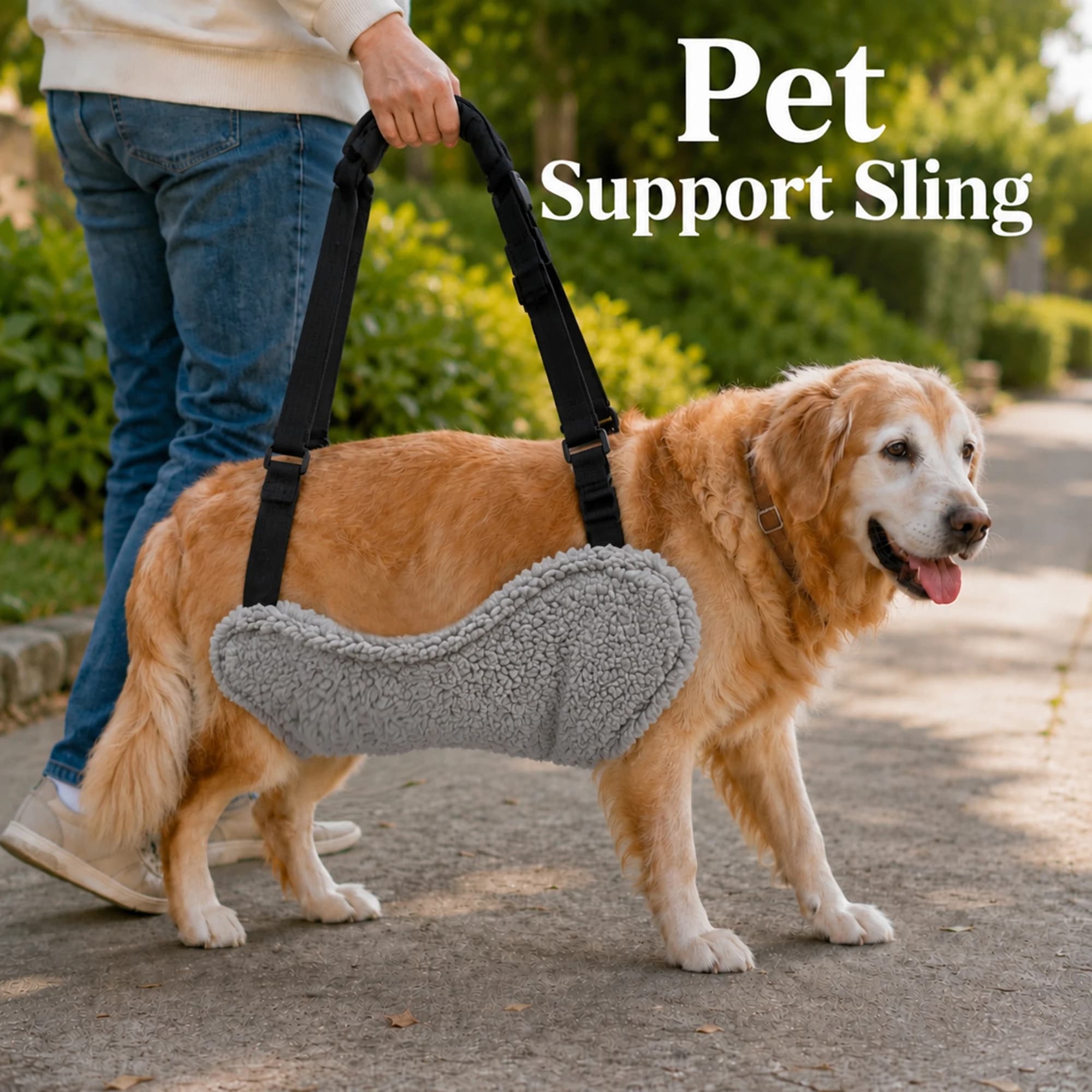 Pet Harness Leash Support Vest Helps Senior Dogs Weak Back Legs Get Around Adjustable Size Comfortable Breathable Washable