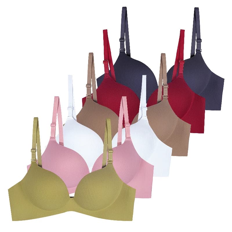FallSweet Candy Reggiseno push up per seni piccoli Donna Supporto morbido senza fili Bralette anti-cedimento Collezione seno laterale Lingerie