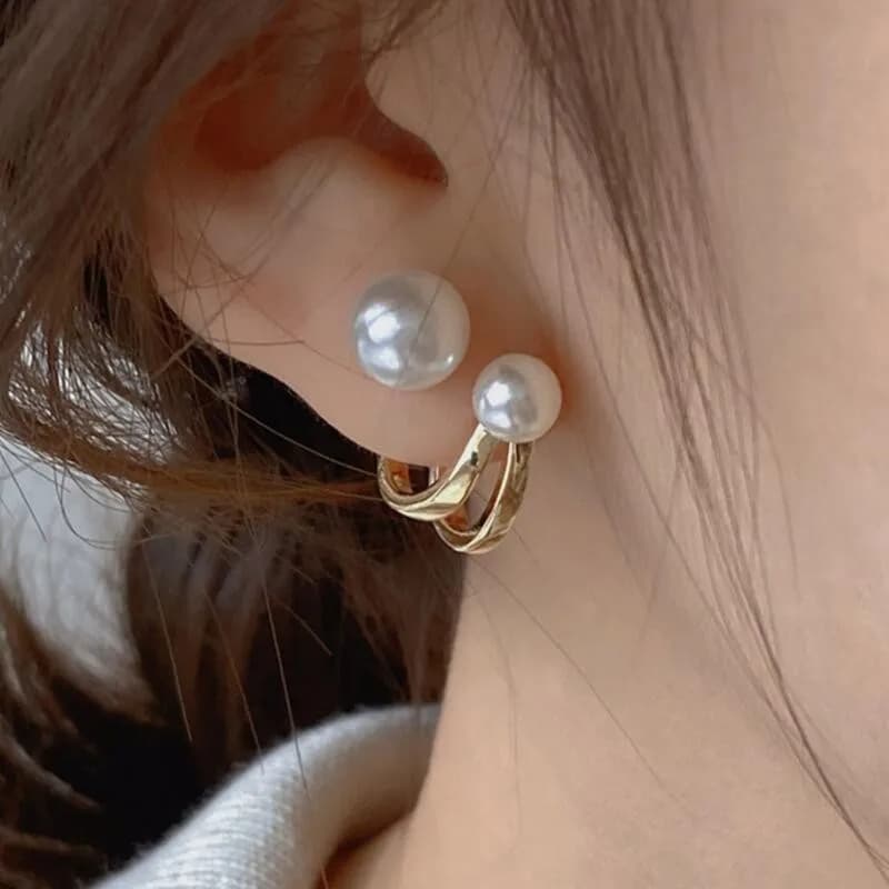 925 ago d'argento moda coreana orecchini di perle per gioielli da donna 2025 tendenza fiore di cristallo farfalla foglia orecchini regalo