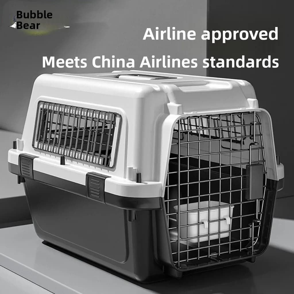 Trasportino Portatile per Animali Domestici - Gabbia da Viaggio Leggera per Cani e Gatti - Contenitore per Trasporto Aereo