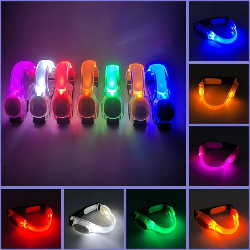LED Lighted Arm Band Adjustable Running Arm Belt Glow The Dark for Running Walked Cycling Concert Wheelchairs Light
