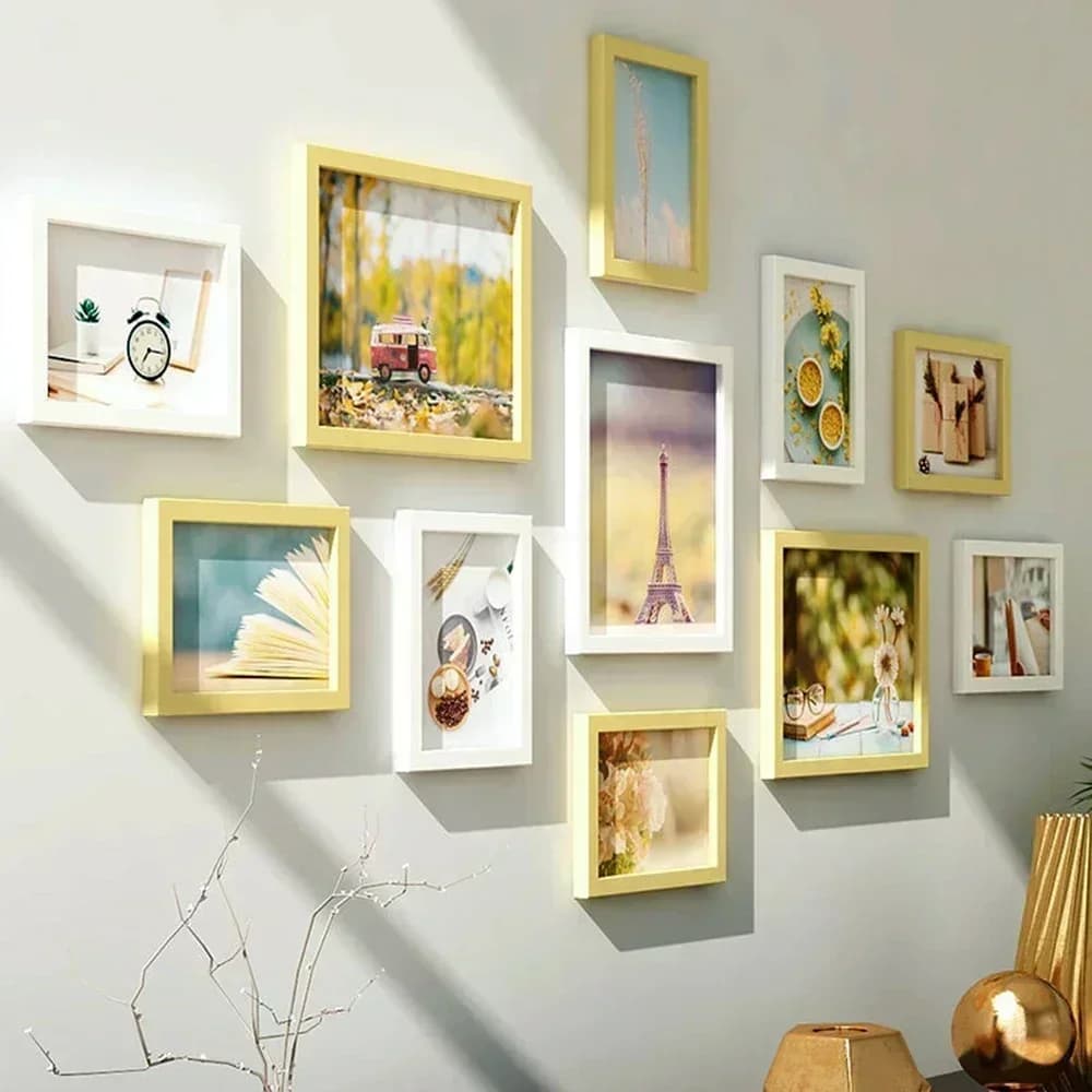 11pcs cornici per foto da parete decorazioni per la casa soggiorno Set da parete cornici per foto per la decorazione del ristorante