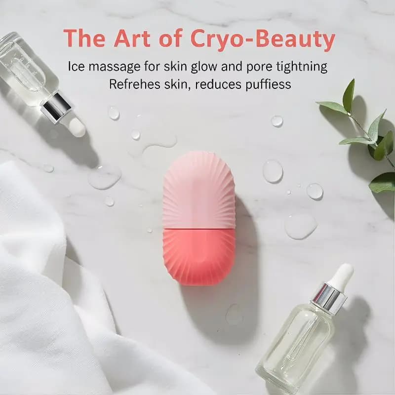 1 pezzo regalo per donna, stampo in silicone riutilizzabile a forma di conchiglia per la cura della pelle, rullo di ghiaccio per il viso, strumenti per la bellezza del viso e la cura della pelle.