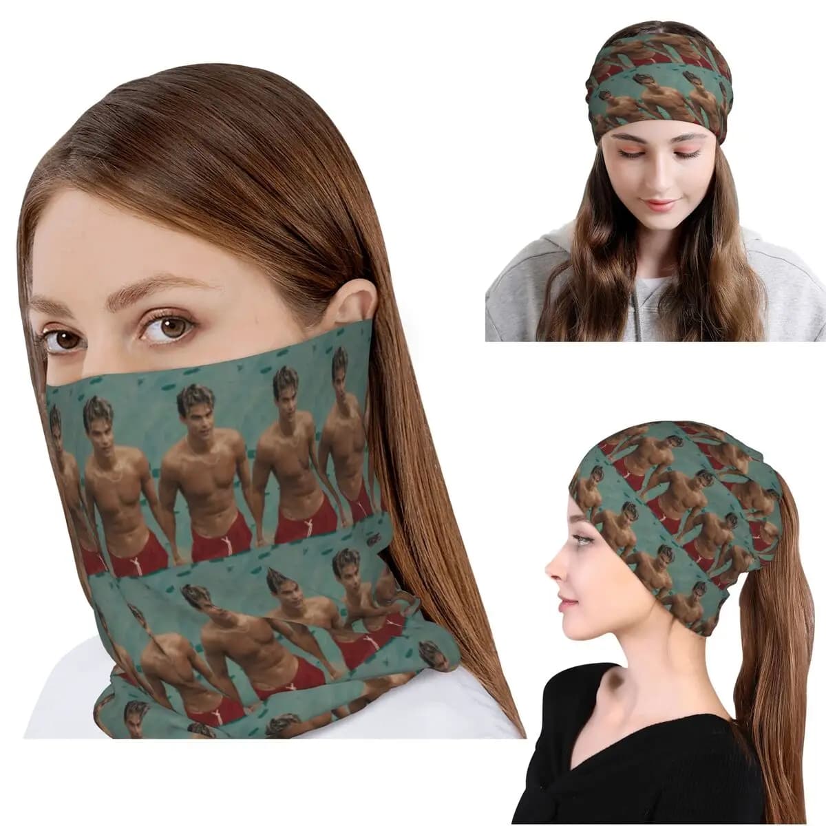 Matthew Broome My Fault London Movie Bandana Maschera per il collo Sciarpa Maschera calda per il viso Berretto Unisex Adulto Traspirante
