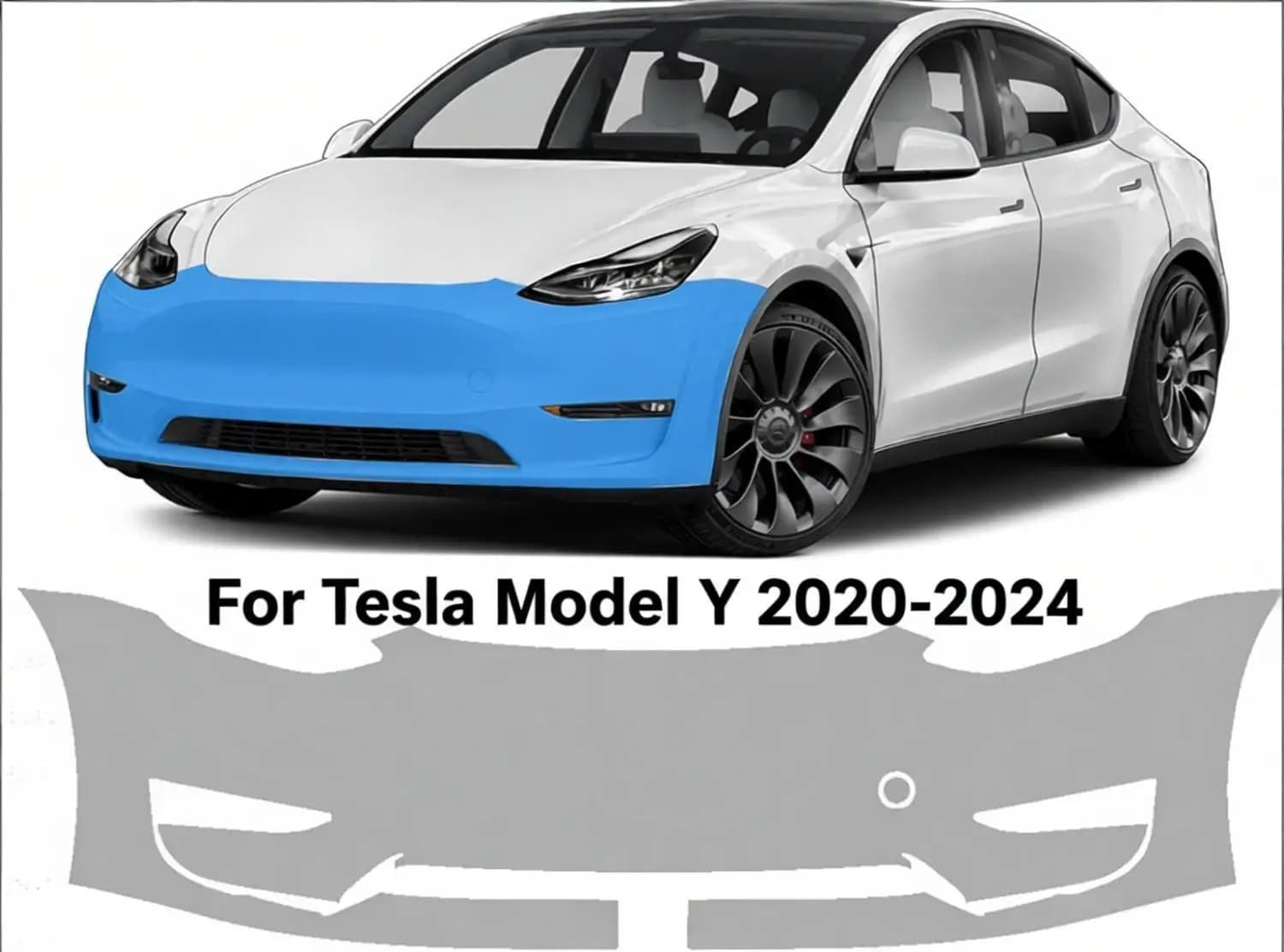 Kit PPF pretagliato in TPU da 8,5 mil per Tesla Model Y 2020-2024, pellicola protettiva trasparente per carrozzeria, resistente ai graffi.