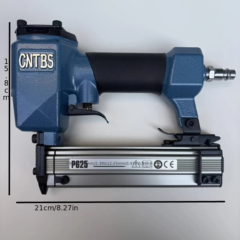 P625 Pneumatic Pin Nailer Kit, 23GA Pins (0.63mm diameter), 12-25mm length. Features durable hardened magazine, powerful quick r