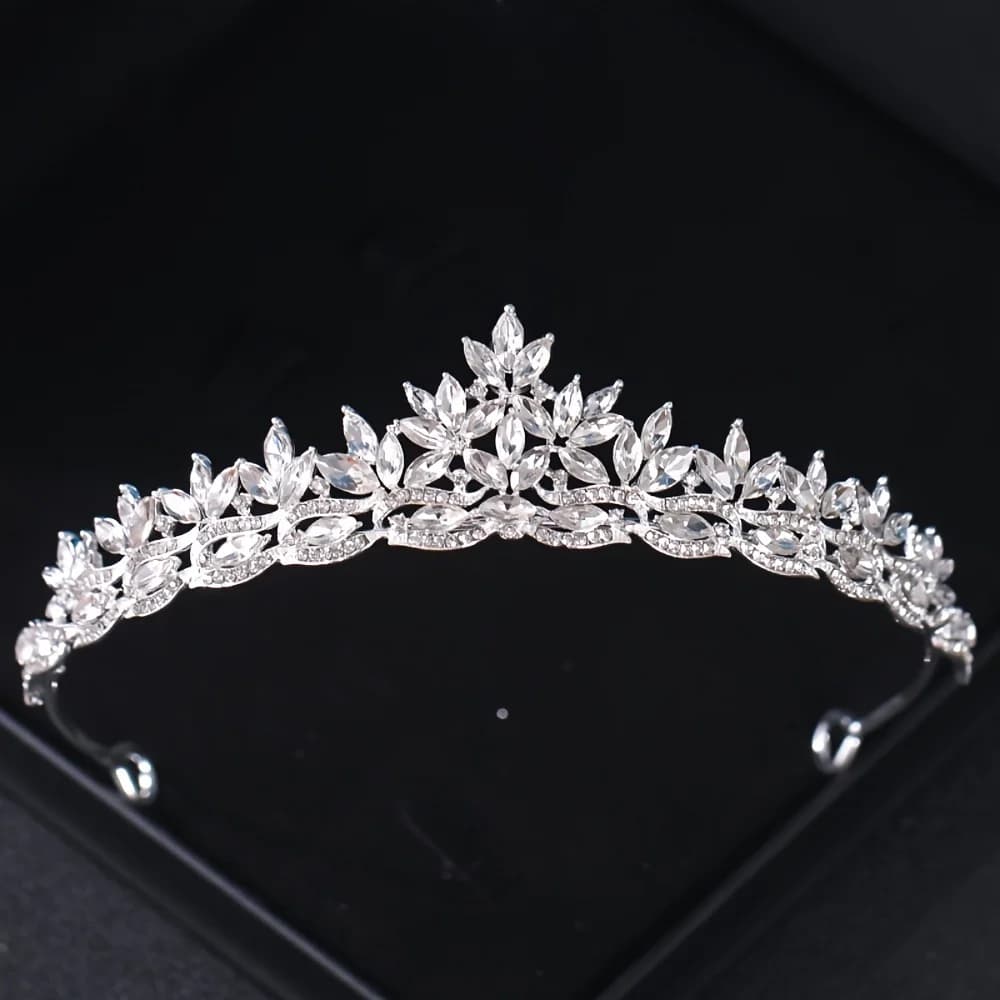 Diademi e corone di cristallo per le donne Festa con strass Prom Diadema Fascia da sposa Accessori per capelli da sposa Gioielli Corona Tiara