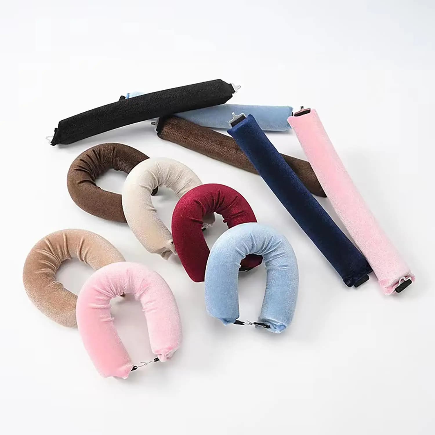 3-piece Velvet Flexible Rod Set Non Thermal Curling Iron Suitable for Medium To Long Hair, Can Produce Large Waves