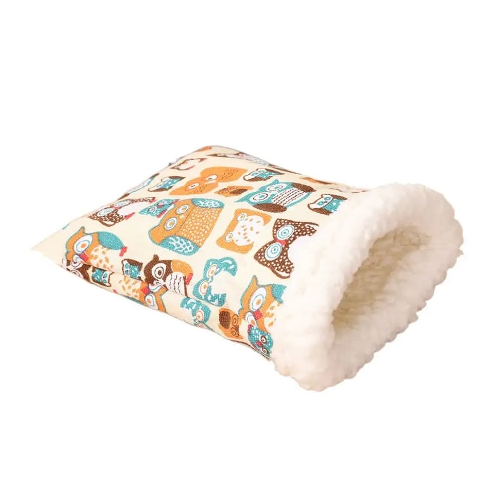 Cute Pocket Hamster Cotton Nest Chicken/Owl Pocket Shape Pocket Pet Carriers Bag Soft Warm Warm Hamster Bed Winter