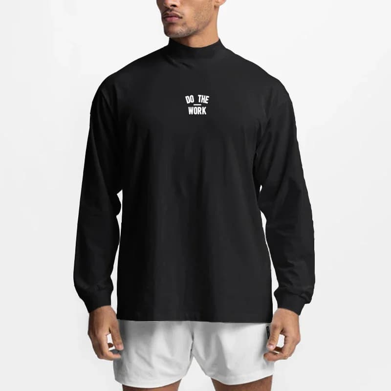 Autunno traspirante palestra bodybuilding corsa camicia sportiva a maniche lunghe uomo basket allenamento allenamento muscolare t-shirt allentata in cotone
