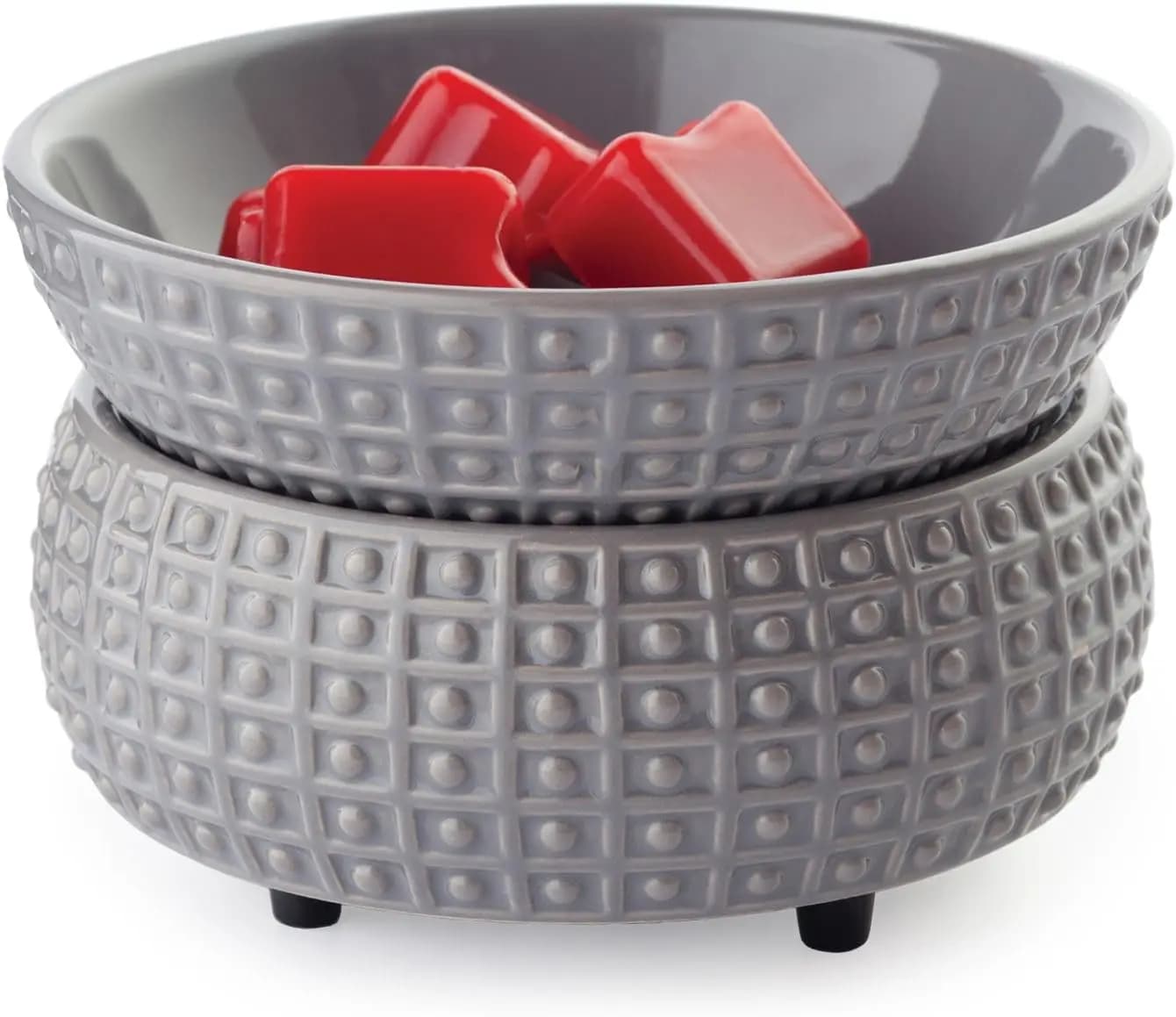 2-in-1 Fragrance Heater and Diffuser for Perfumed Candles or Cere di Cera, Ardesia Finish to Refresh the Environment