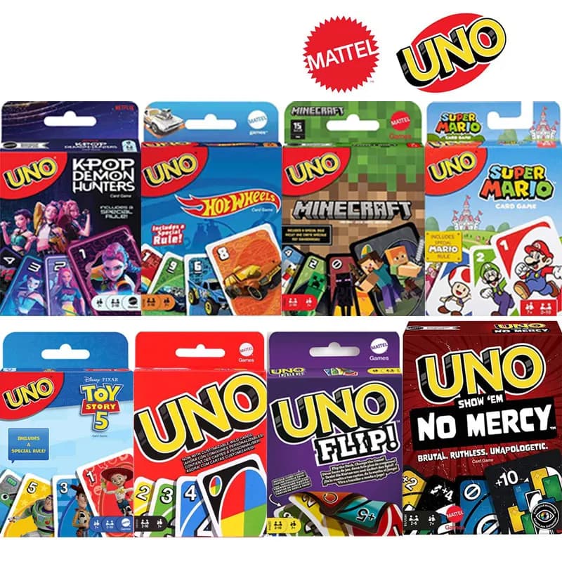 Mattel Games UNO Flip! Toy Game Board Game Cards, Hot Wheels,No Mercy,Super Mario,Toy Story, DOS,Minecraft, Elite F1 Collectible