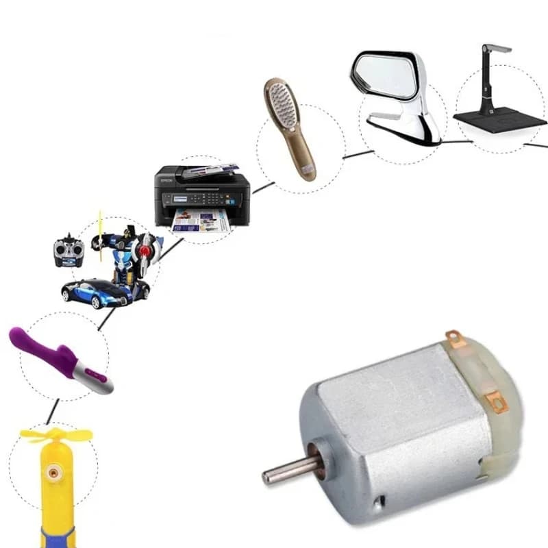 2/5/10 Pezzi Micro Motore DC 130 3V-6V 15000RPM, Motore Elettrico Miniaturizzato a Quattro Ruote per Piccoli Giocattoli Fai-da-Te, Hobby e Auto Intelligenti